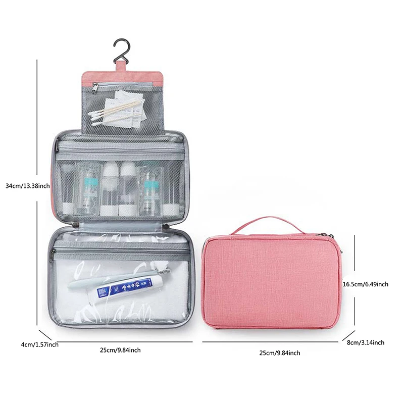 Travel Waterproof Folding Dry and Wet Separation Toiletry Bag Cosmetic Storage Bag Large Capacity Cosmetic Bag