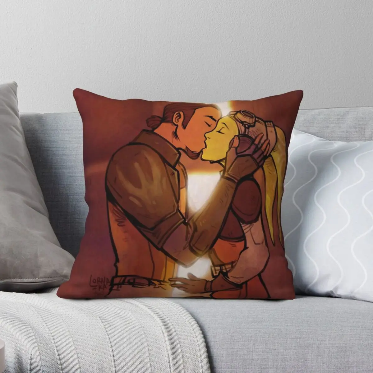 Hera Syndulla Kanan Jarrus Kanera Kiss квадратная наволочка из полиэстера и льна с бархатным узором декоративная домашняя наволочка оптом