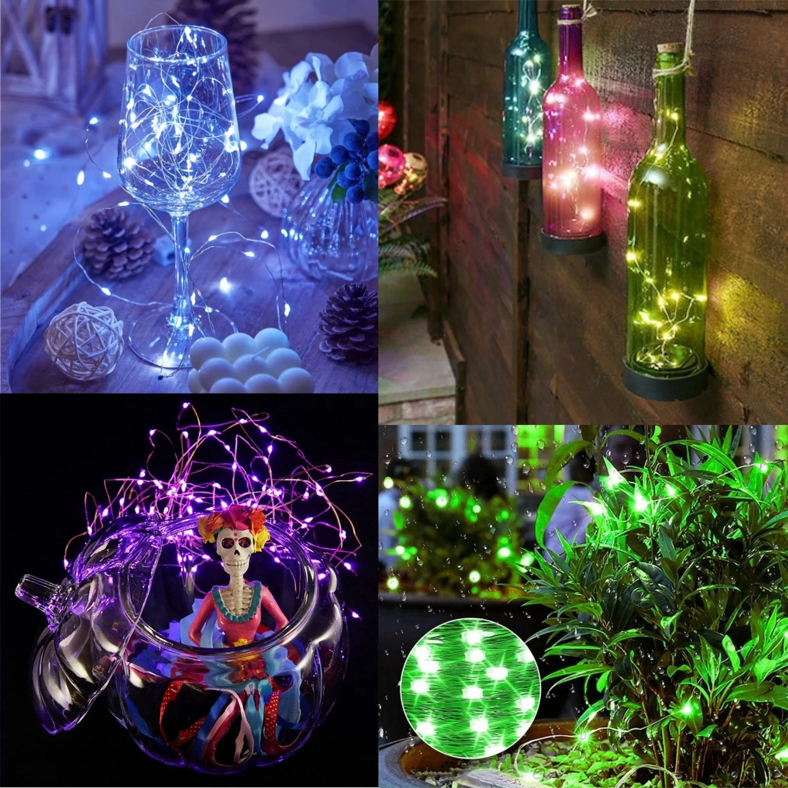 8 قطعة 8 ألوان الجنية أضواء سلسلة زر البطارية ديكور المنزل غرفة المعيشة حديقة عيد الميلاد الزفاف السنة الجديدة حلية جارلاند