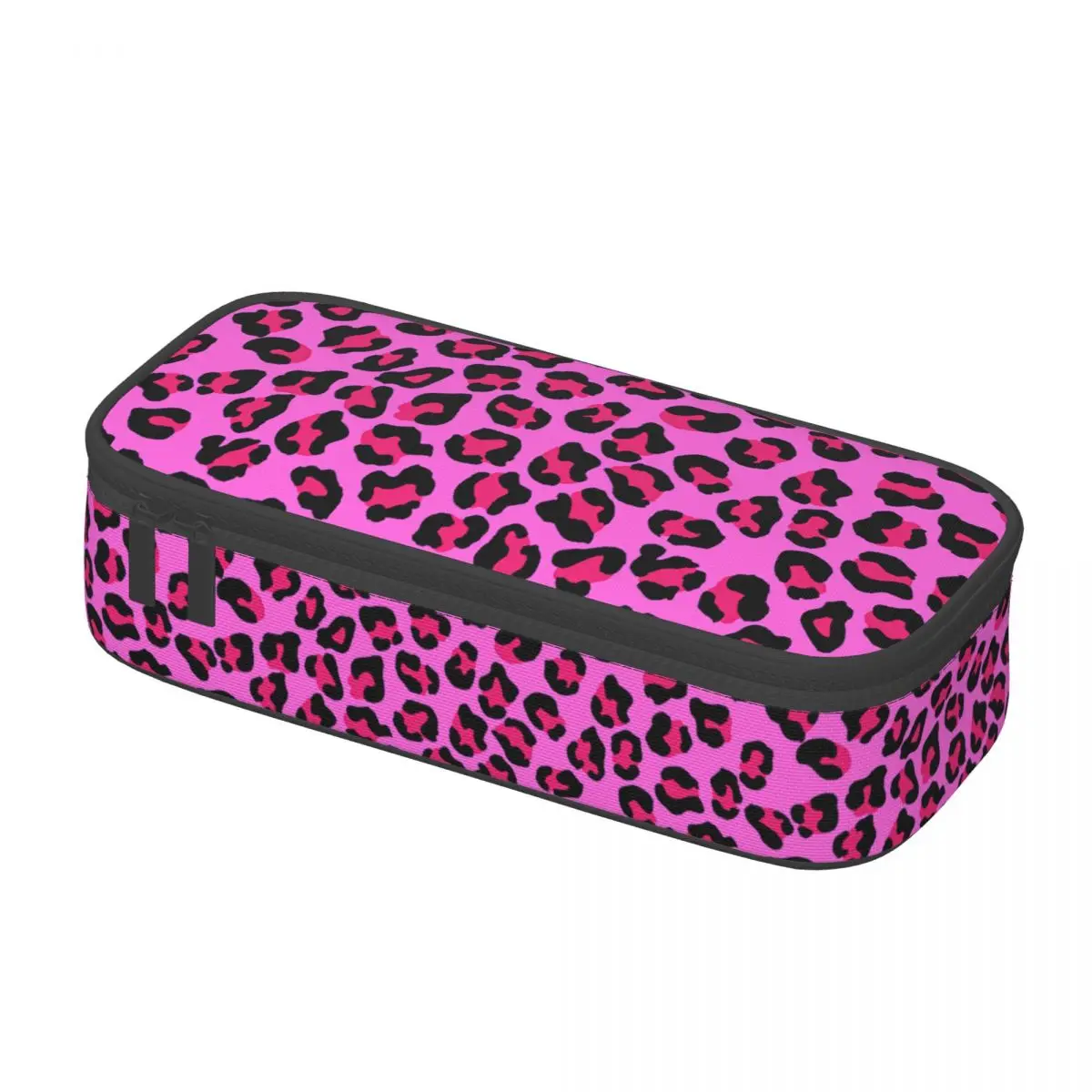 Imagem -03 - Leopard Cheetah Seamless Pattern Pencil Case Grande Capacidade Impressão de Pele Animal Spots Pen Box Bolsa Papelaria Bolsa Personalizado