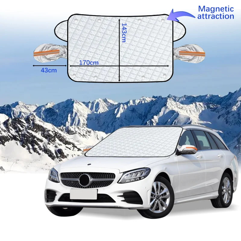 

Car Windshield Cover Magnet Winter Window Snow Shield Anti Frost Auto Front Window Snow Cover For Benz C level 20 style