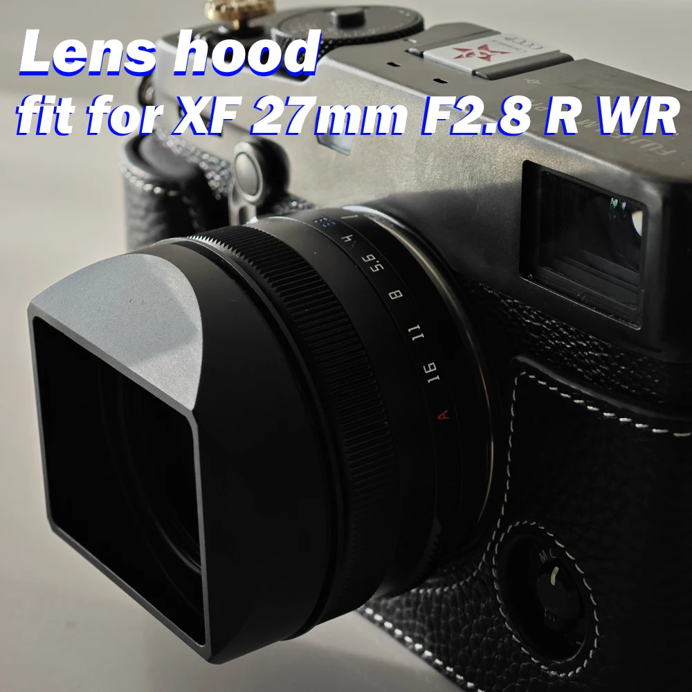 XF 27mm F2.8 R WR Second Generation Lens Square Hood for XE4 XH2 XT4 XS10 XT5 x-pro1 TTArtisan Camera Lens Cover Protector Hold