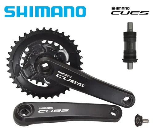 Imagen 2 del producto Platos y bielas Shimano CUES U4000, 170mm, doble 36-22T 40-26T, plato 2x9S 2x10S 2x11 velocidades, rueda dentada con orificio de eje cuadrado, pieza para bicicleta de montaña