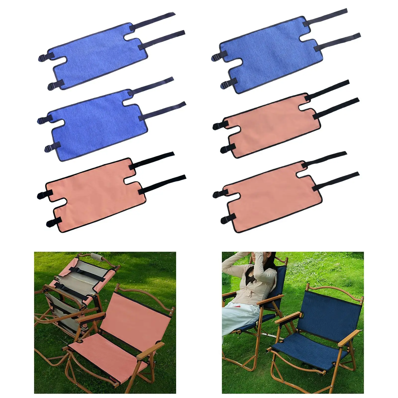 Replacement Cloth for Aluminum Frame Camp Chairs Oxford Fabric Lightweight Simple Assembly Good Load Bearing Accessory