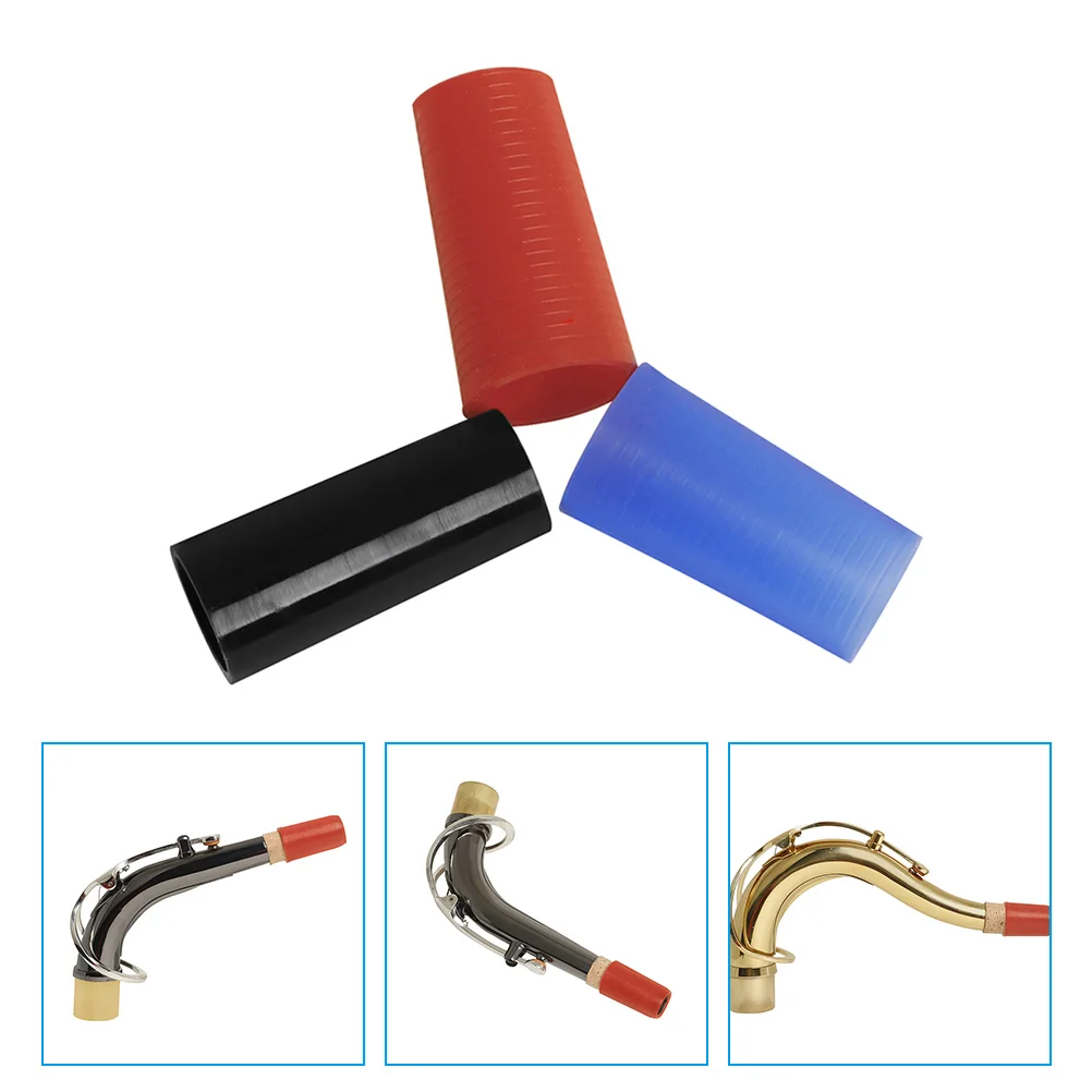 

3 Pcs Sax Silicone Case Lightweight Portable Saxophone Neck Cover Replacement Parts Soft Silica Gel Sleeve Excellent Workmanship