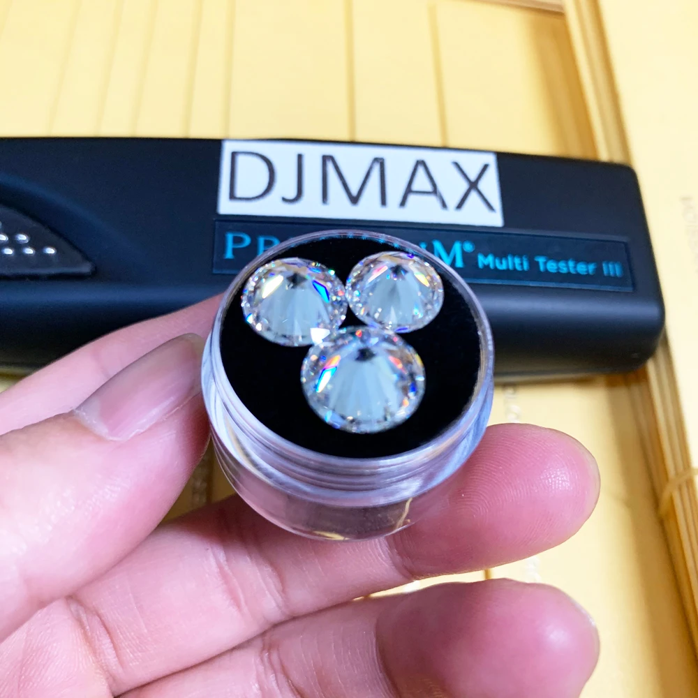 3EX Cut DJMAX 3-20mm Rare Heart Cut Moissanite Loose Stones Real D Color VVS1 Heart Shape Certified Moissanite Diamonds