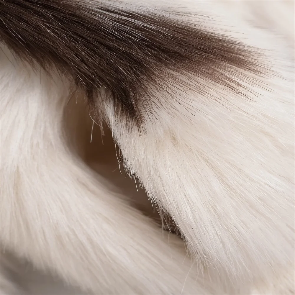 Giacca invernale con motivo animale in pelliccia sintetica versatile in stile pendolarismo da donna