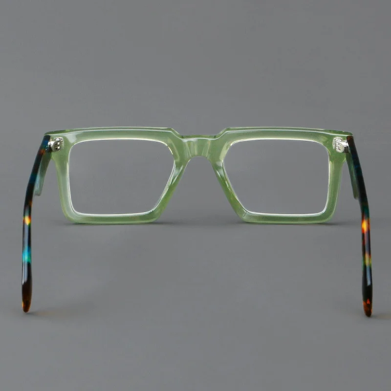 Neu im Jahr 2024: Retro-Quadratische Brillenfassung für Herren, modische optische Brillenfassung für Damen, Modell 25005 – Detail 11