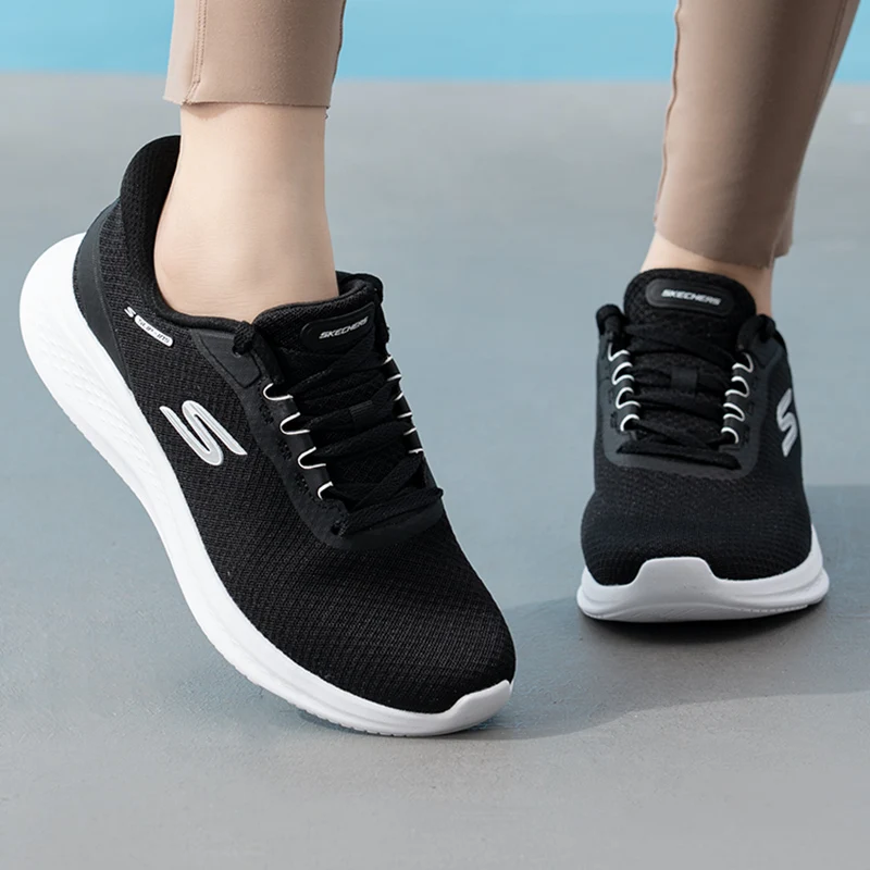 Skechers Women's Shoes Original Lightweight Fashionable Wear-Resistant Non-Slip New Fitness Training Outdoor Sports Casual Shoes 150622-Bkw-1