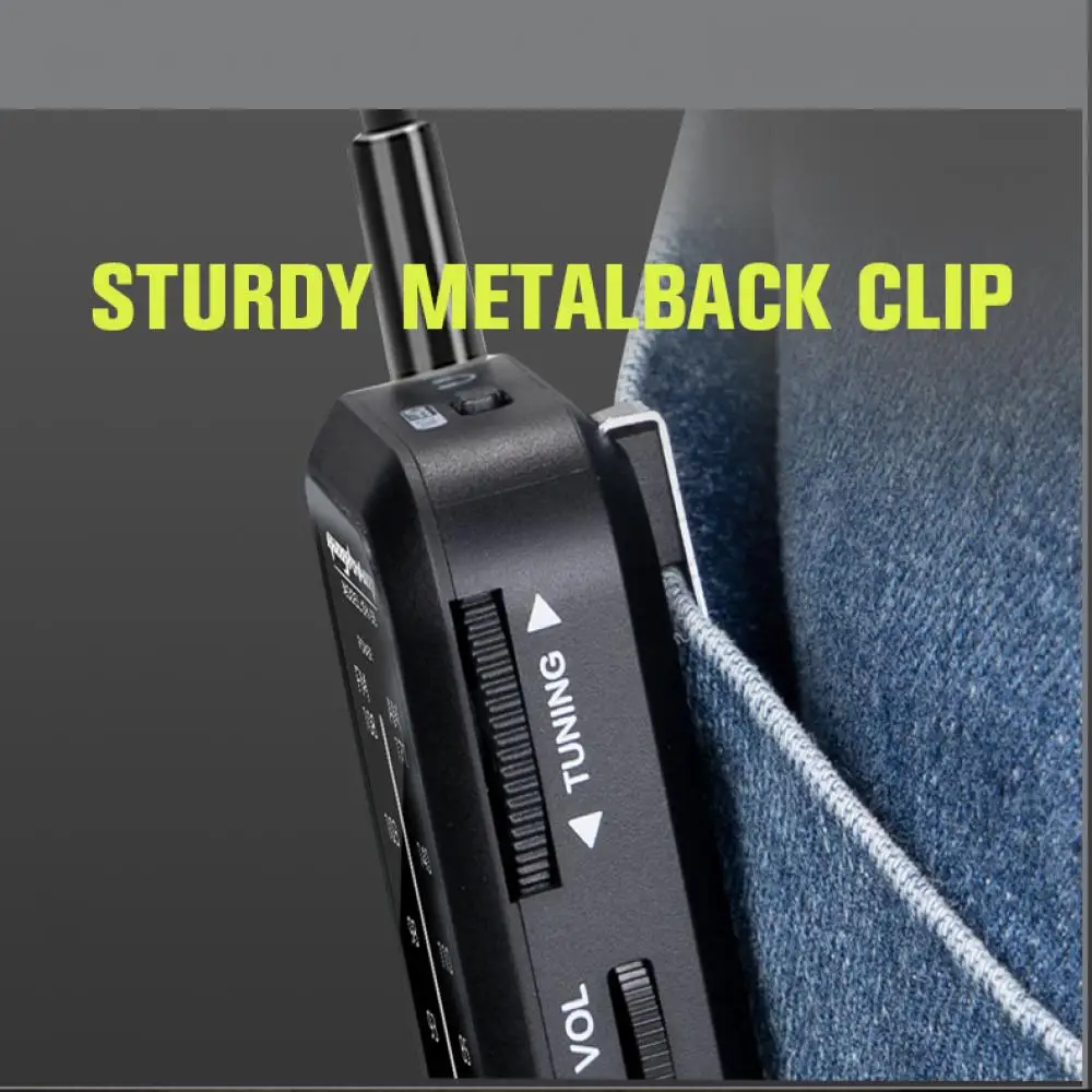 Radio tascabile Mini walkman Radio AM FM Radio portatili stereo a mano Musica portatile Playe Batterie AAA con cuffie