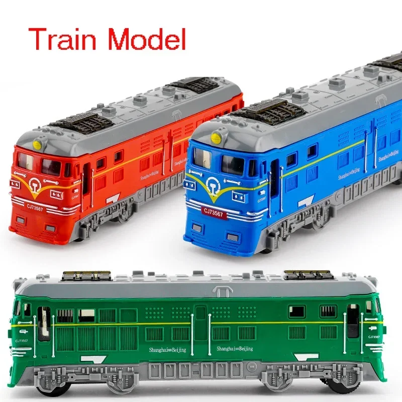 Train Model car Inertia Children toys baby Simulation Traffic Rail Car Educational boys birthday gifts hot sale