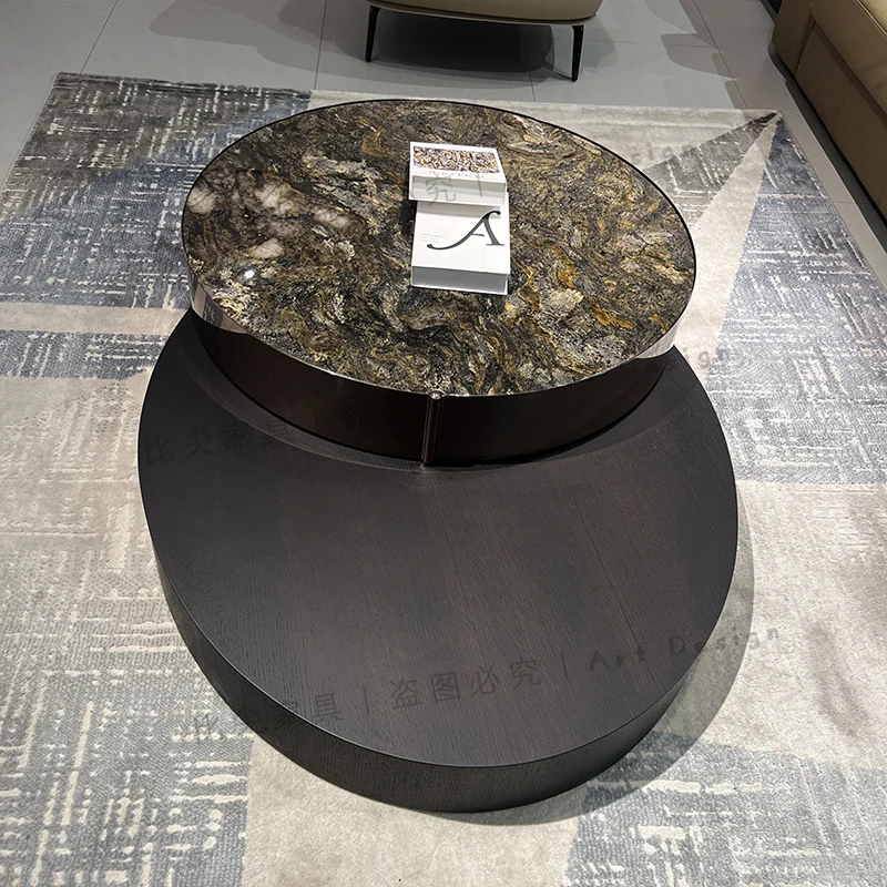 Living room rotating coffee table