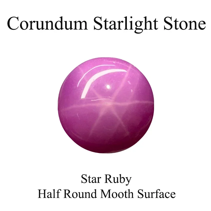 Corundum Starlight Stone Ruby Half Round Shape Smooth Cutting Cabochon Cut Gemstones for Diy Jewelry Making