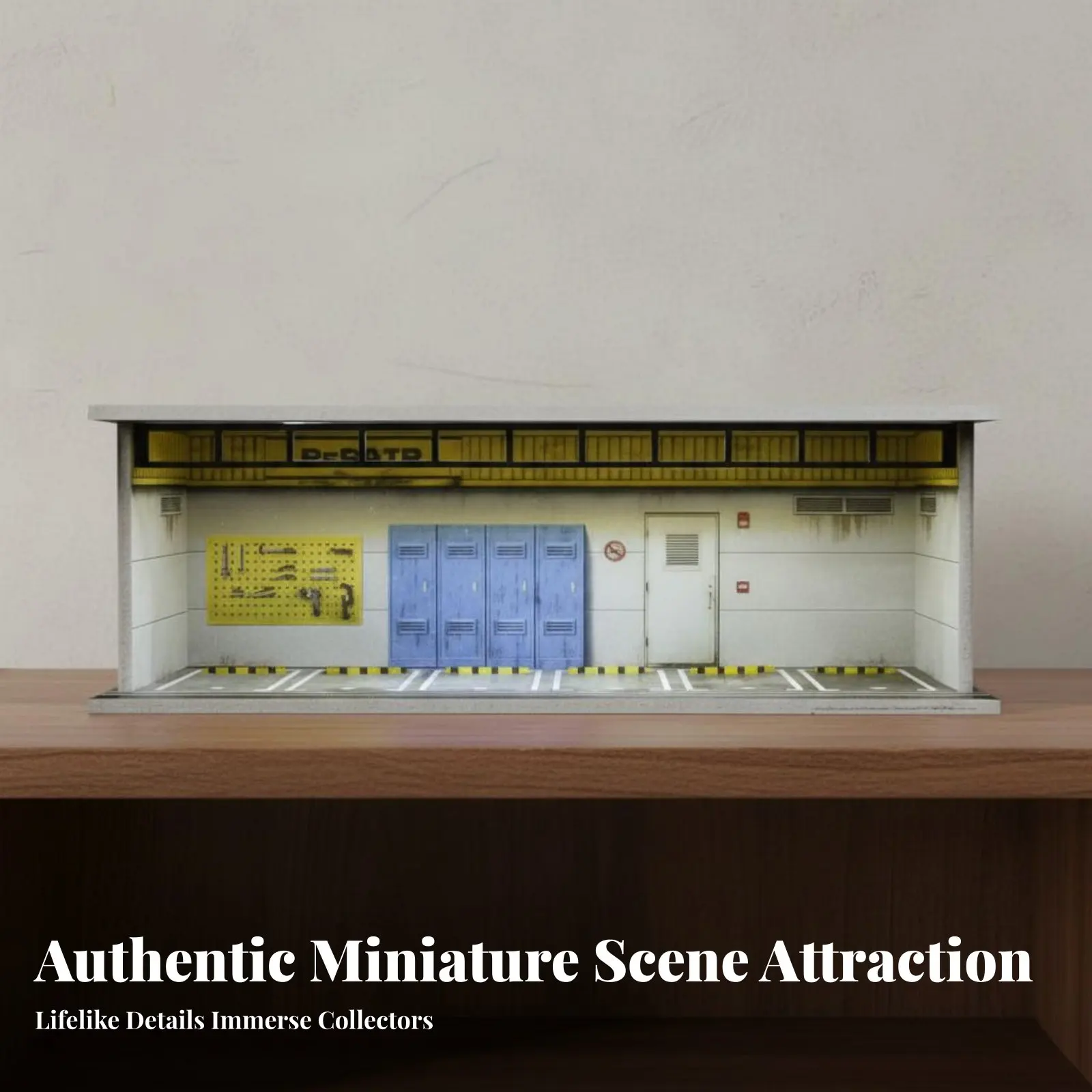 

1:64 Scale Display Scene Kit Realistic Features 1:64 Scale Display Scene Lighted Model Car Garage Stackable Design DIY Model Car