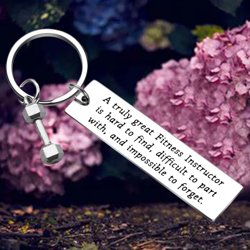 Fitness Instructor Gift Keychain Personal Trainer Gift Appreciation Key Rings Instructor Thank You Gift