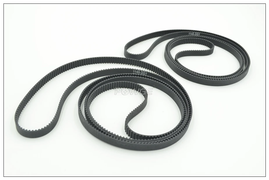 POWGE PL=1040 1100 1110 1136 1140 1164 1180 1210 1220 1240 1250 2GT Timing Belt W=6/9mm GT2 Rubber Synchronous Belt 
