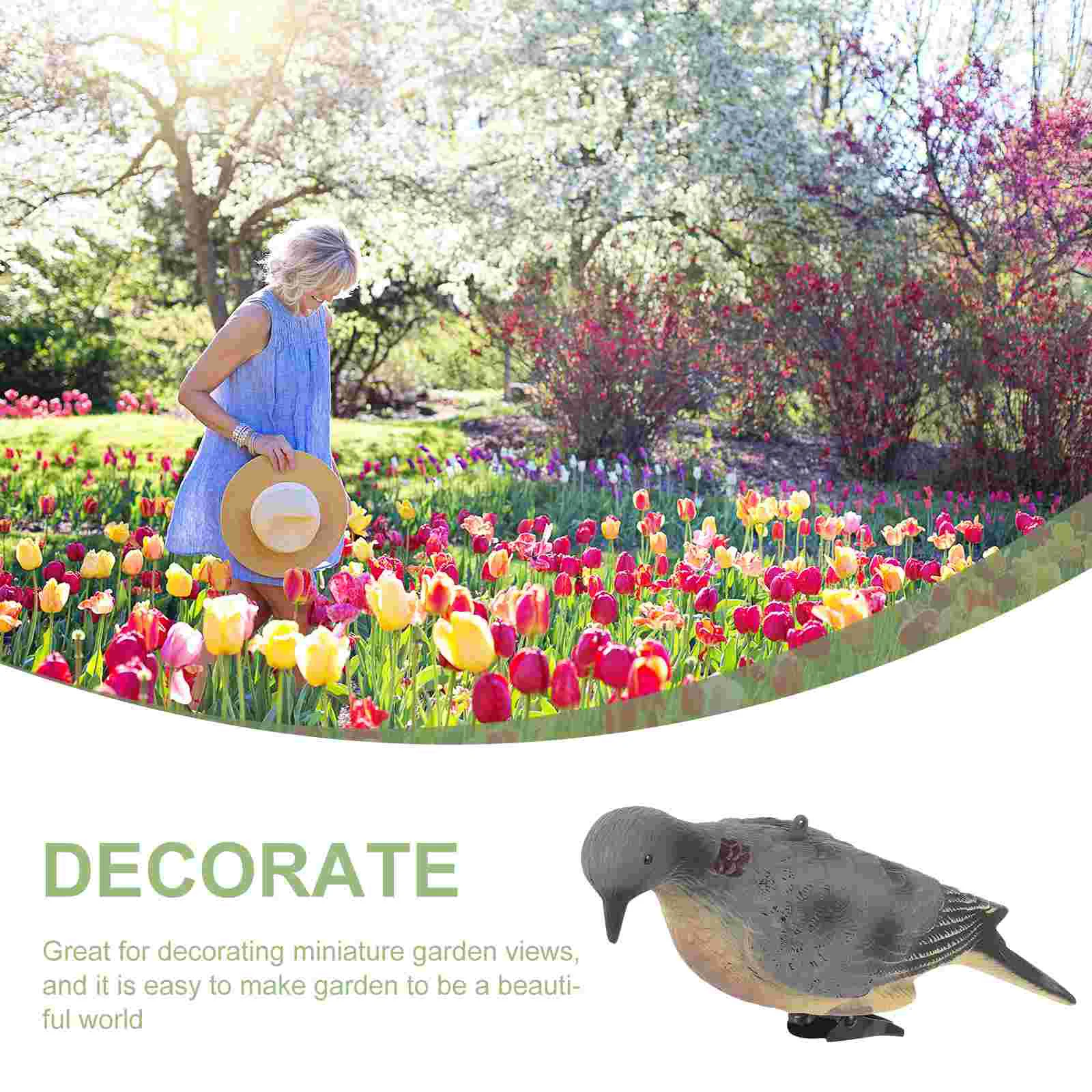 Simulation Animal Model Garden Pigeon Plastic Pigeons Where Deodorant Figurines Modeling Statue Lovely Decor Landscape