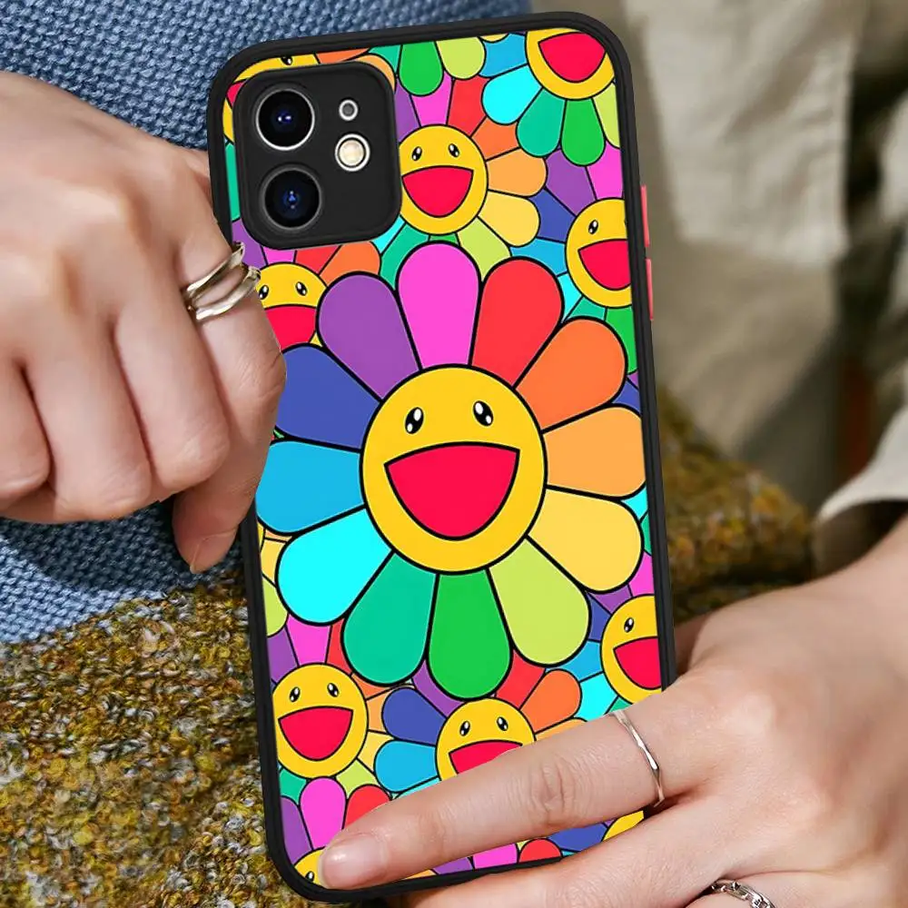 일본 아티스트 무라카미 타카시 아이폰 11 12 13 14 15 16 프로 맥스 플러스 무광 반투명 폰 케이스