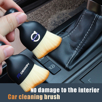 Car Badge Dust Brush Interior Detail Gap Air Vent Cleaning Soft Brush For Volvo XC90 XC60 C30 T6 C70 XC40 XC70 V70 V50 S80 S40