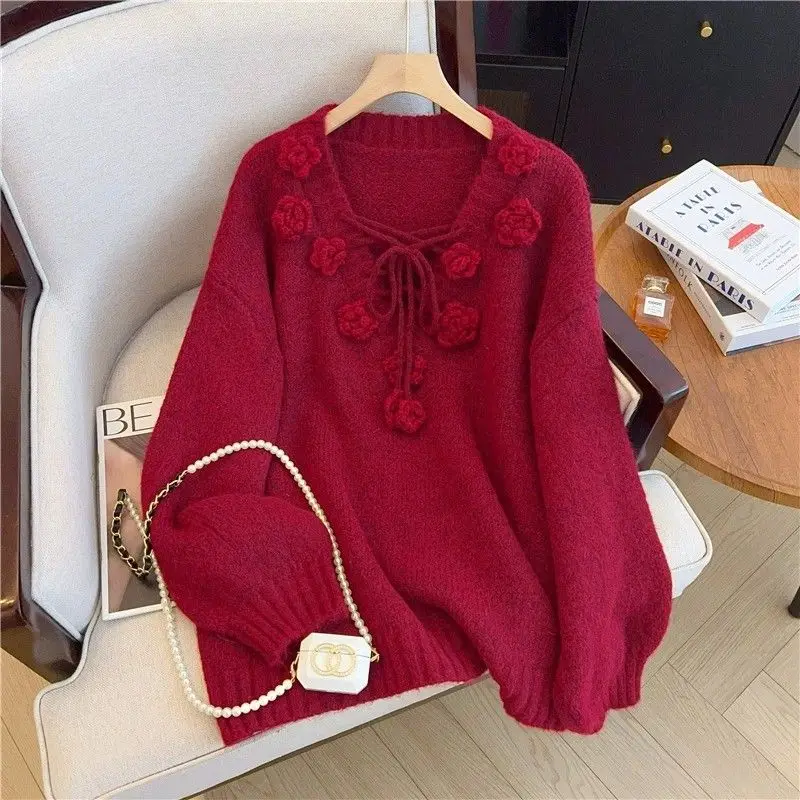 

Свитера, джемперы, пуловеры, женские Y2K, белые кашемировые пчелы, с вышивкой, обычный сад, природа, повседневный шерстяной воллиатор, мягкий спортивный