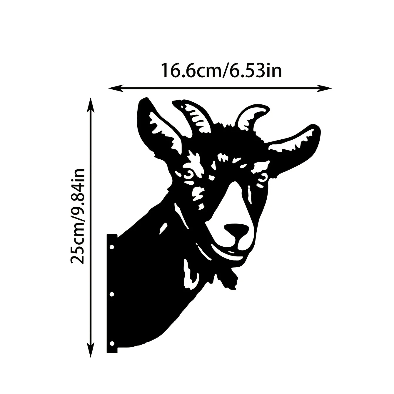 1pc Sheep Head Shape Iron Silhouette, Outdoor Garden Fence Decorations Add a Rustic Touch to Your Garden with this Sheep Head Sh
