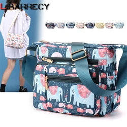 2022 New Flower Pattern Design Ladies Shoulder Bag Fashion High Quality Nylon Women Messenger Bags Small Women's Cell Phone Bag