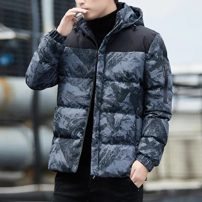 Winter Jacket Men Outdoor Hooded Thicken Men Winter Male Jacket Windbreaker Camouflage Coat Oversized Warm Men Down Jackets