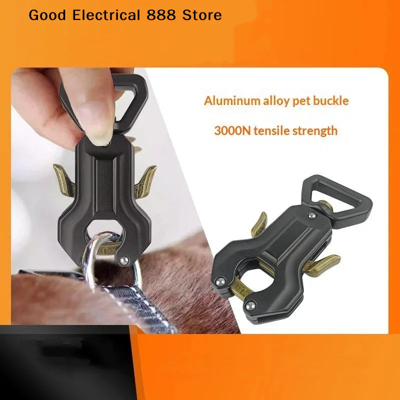 【G】Dog Leash Clasp Dog Leash Collar Linking Swivel Frog Clip Quick Release Locking Pet Aluminum Alloy Hardware Buckle For Hiking
