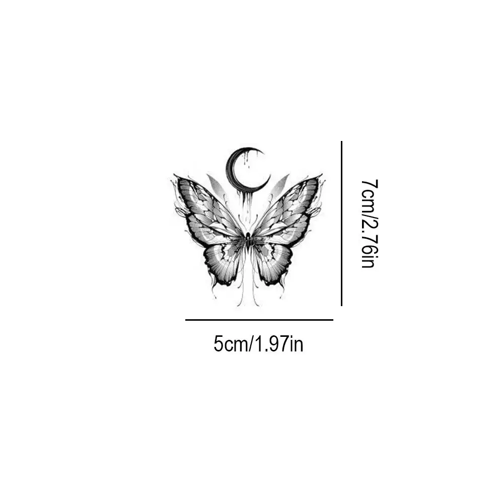 5PCS Waterproof Temporary Tattoo Sticker 3D Butterfly Fake Tattoo Leg Arm Art Disposable Temporary Butterfly Tattoo Sticker