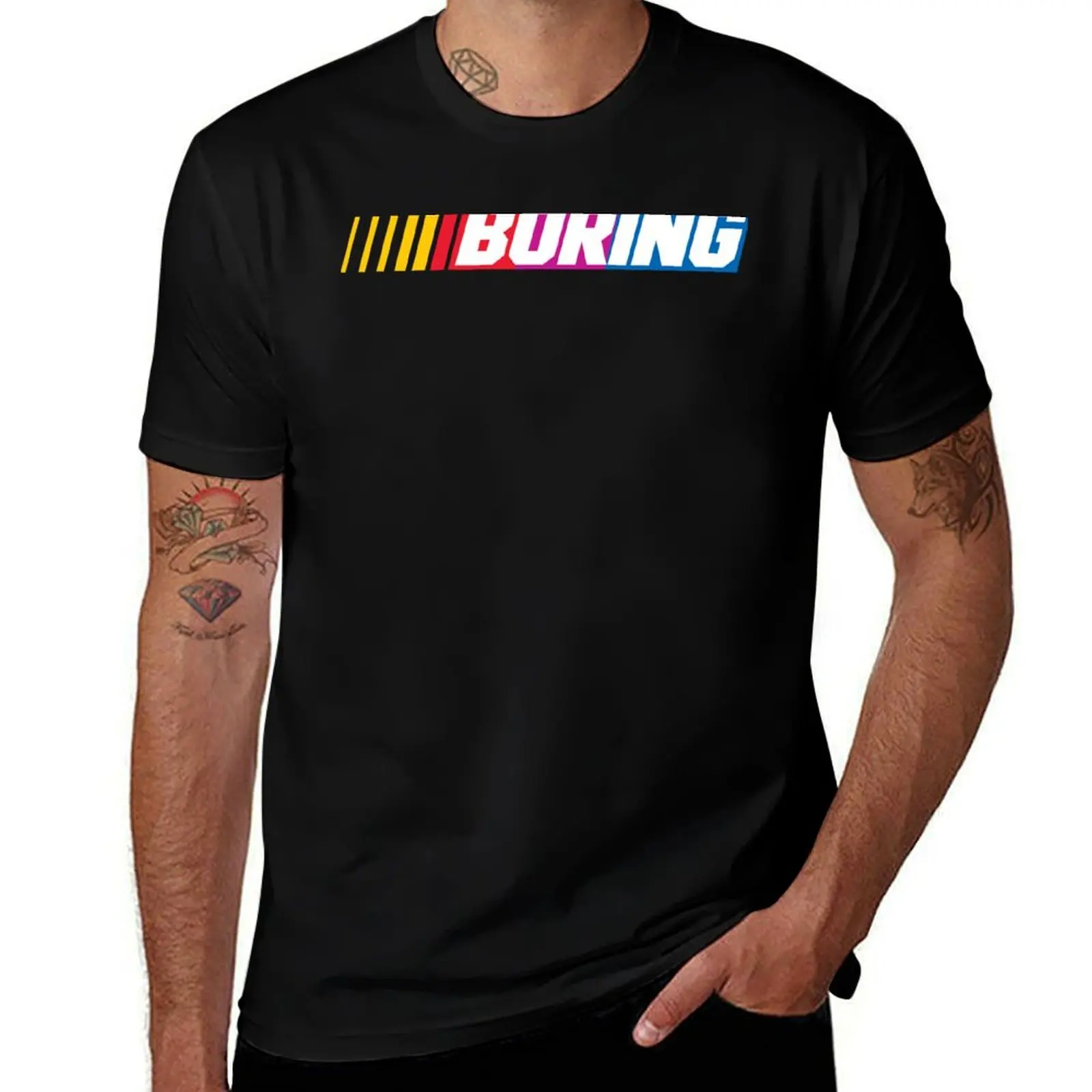 Boring Nascar T-Shirt Fashion Simple Casual Tee Shirt T-Shirt