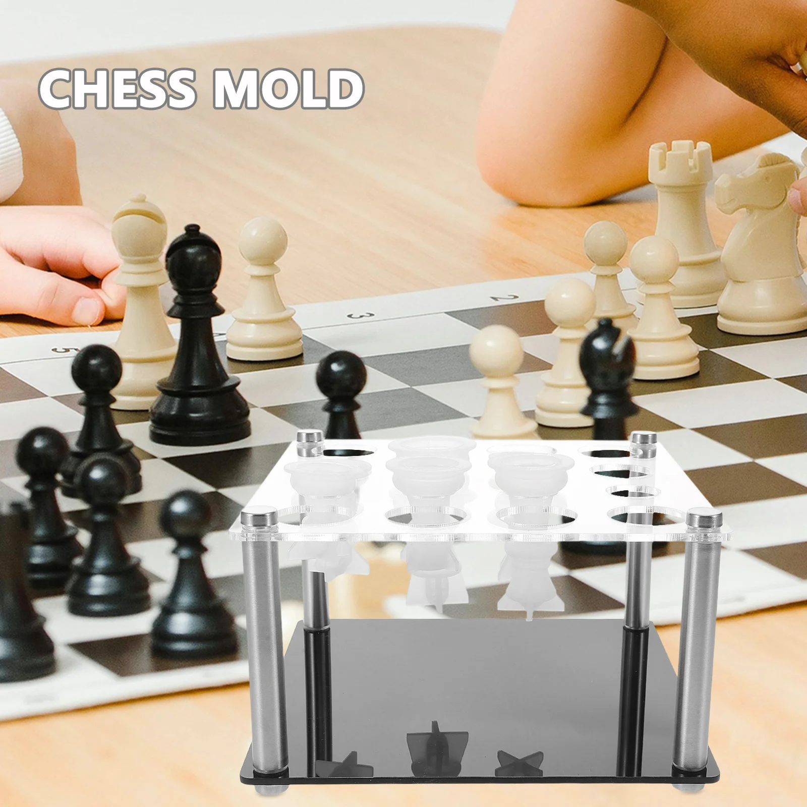 

Шахматная форма для хранения, 1 комплект, акриловая подставка, держатель, проекты «сделай сам», универсальные аппликации, стабильная основа, аксессуары из эпоксидной смолы