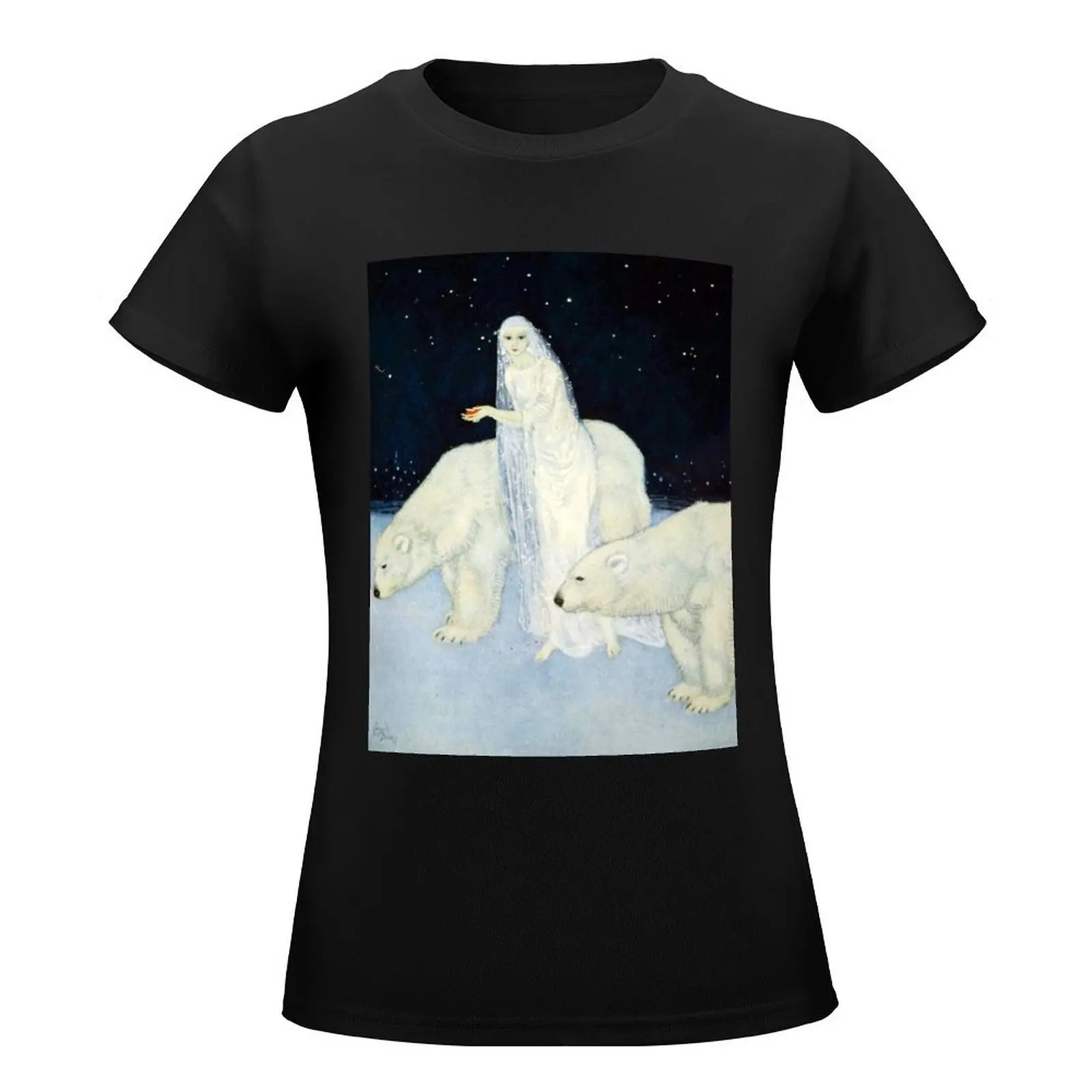 The Ice Maiden - Edmund Dulac T-Shirt Blouse summer top animal print shirt for girls summer clothes cropped t shirts for Women