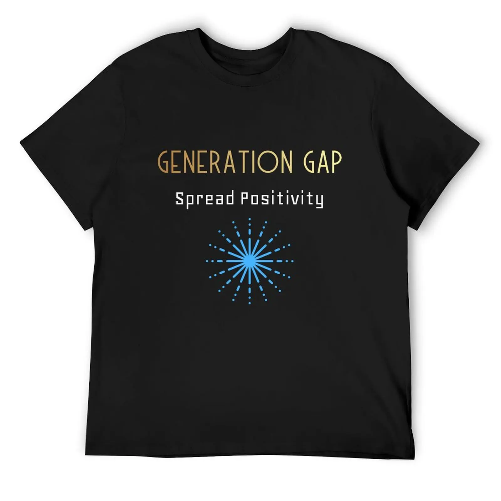 Official Generation Gap Blue Firework Edition (Vertical Logo) T-Shirt vintage clothes designer shirts shirts men graphic