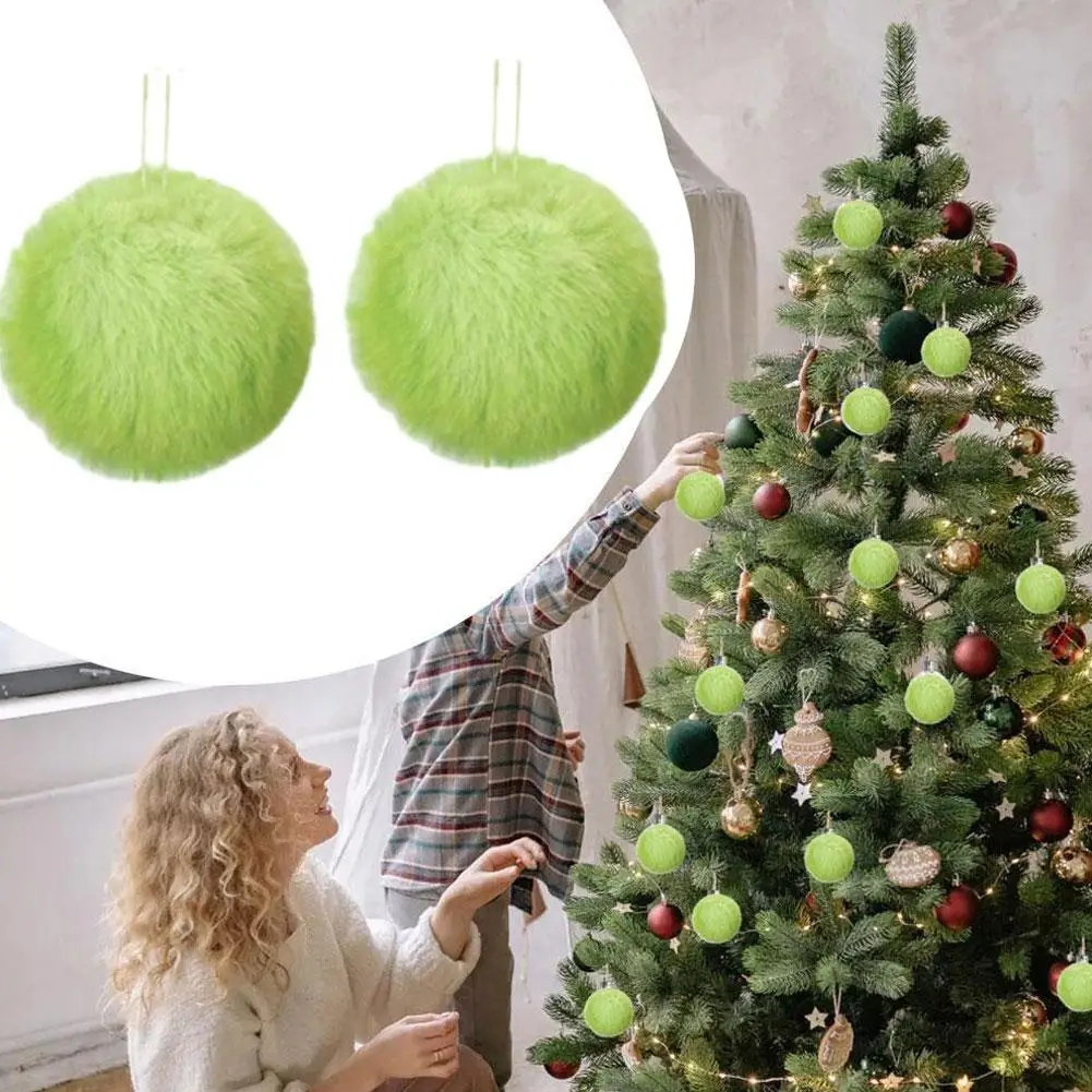 

12PCS New Plush Surface Christmas Balls Ornaments DIY Craft Soft Pom Pom Balls Decorative Ornaments Balls Party Supplies