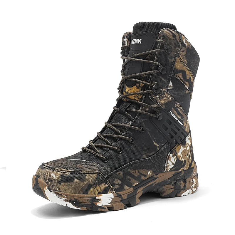 Men Army Shoes Breathable Safety Unisex Tactical Boots Male Climbing Hiking Boots Camping High Quality Military Women Lace Up