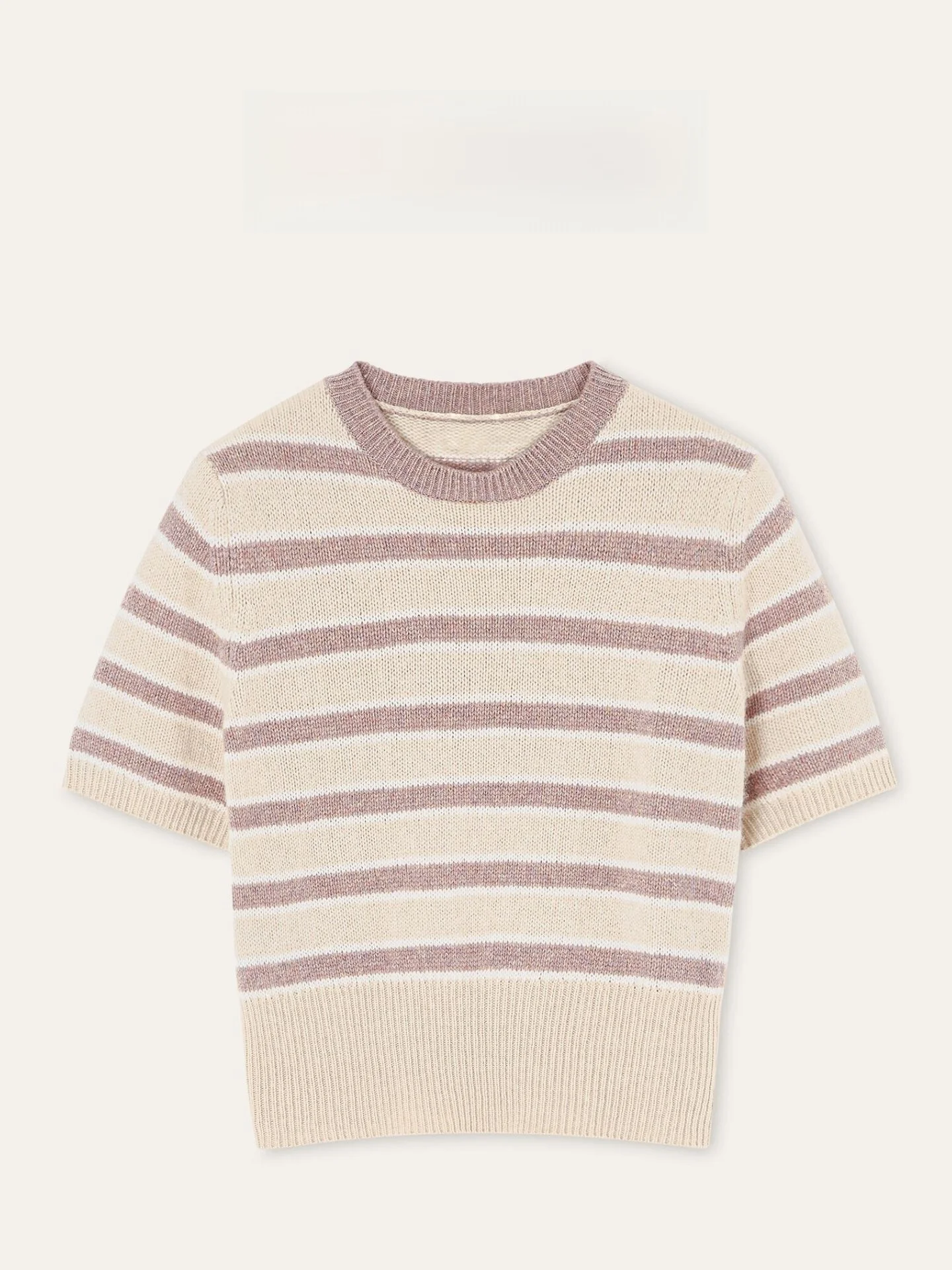 

Футболка с круглым вырезом из чистой шерсти ort Sve, женский вязаный свитер в розовую полоску, удобный, дышащий, модный, весна-осень