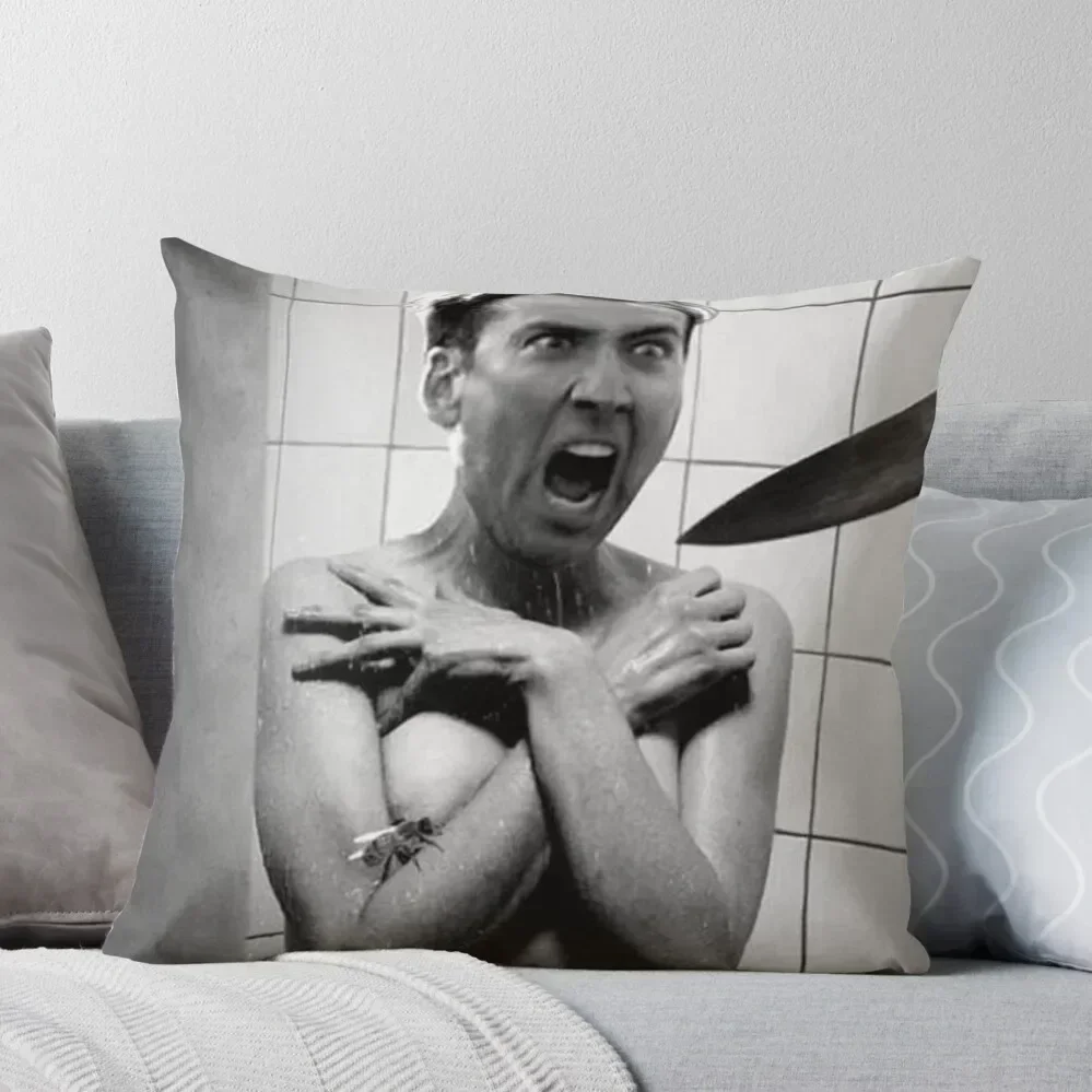 

Nicolas Cage/Psycho Throw Pillow pillows decor home Rectangular Cushion Cover sleeping pillows pillow