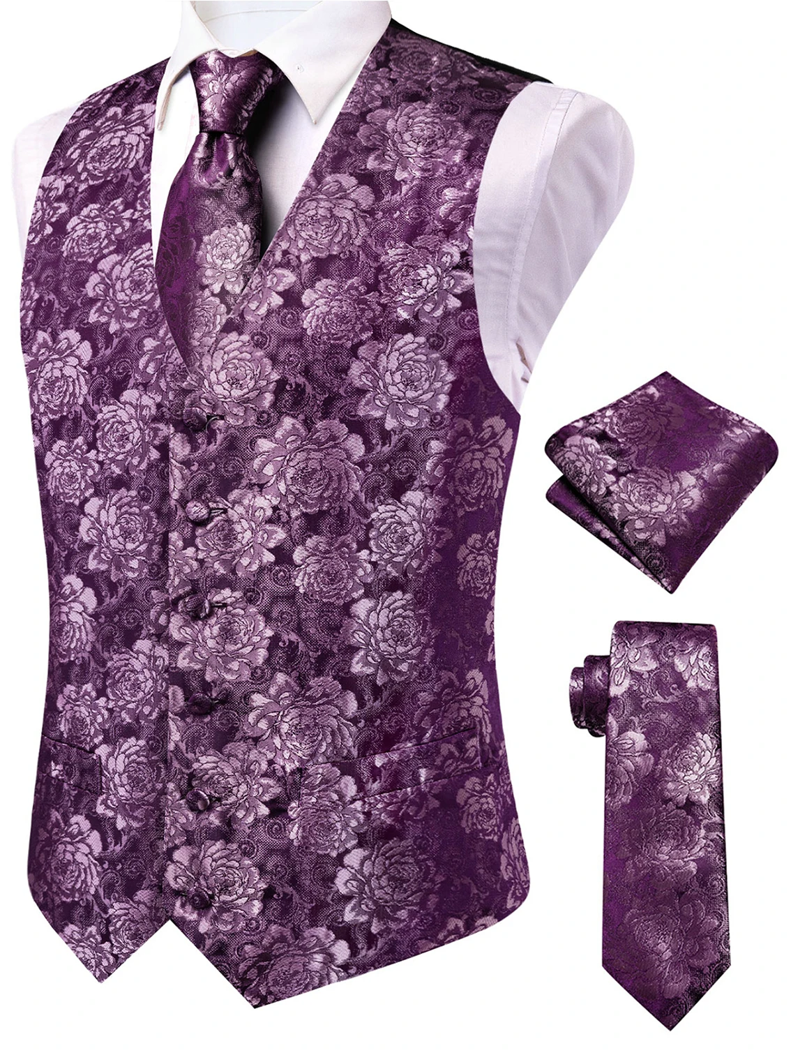 เวอร์เวอร์โรว์ เสื้อกั๊กสีม่วง - Formal Vest Waistcoat บทวิจารณ์และราคา