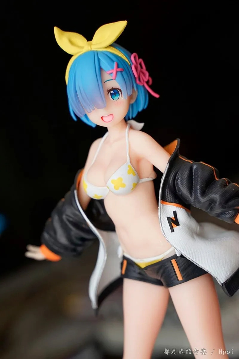 23cm Re: ZERO - Starting Life in Another World Anime Figure Rem Ram Action Figure Swimwear Sportswear Bikini Dress Up Model Toys