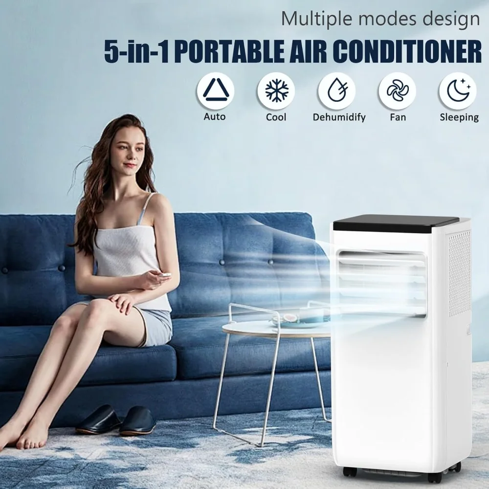 AC portabel, Dehumidifier, pendingin cepat, tampilan Led, Filter dapat dicuci, Mode tidur, Timer 24 jam, AC