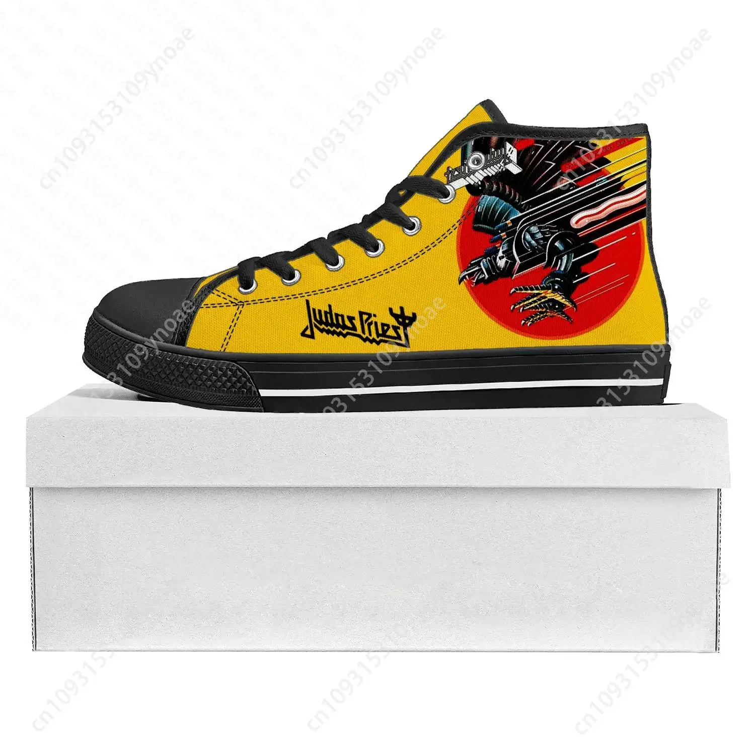 

Judas Priest Heavy Metal Rock Band High Top High Quality Sneakers Mens Womens Teenager Canvas Sneaker Couple Shoe Custom Shoe