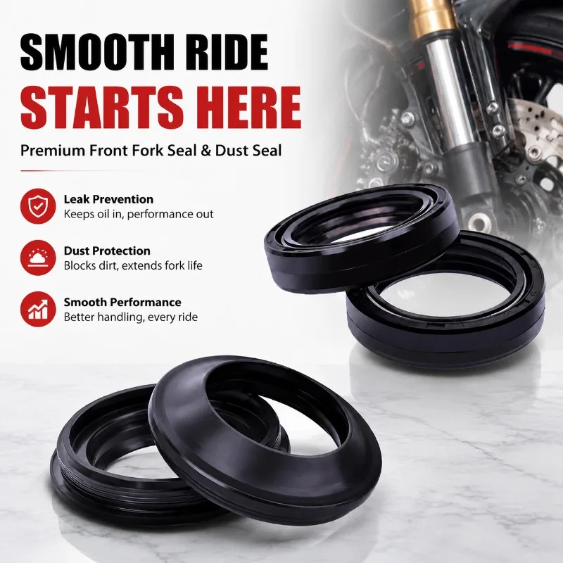 37x50x11 Motorbike Front Damper Oil Sealing Ring Dust Proof Wiper Collar Suspension Fork Leakage Stop Rubber Gasket Two-wheeler