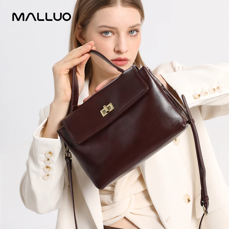 Bolso de mano de piel de vaca auténtica para mujer, bolso de mano de cuero suave de alta calidad, bolsos cruzados de moda, bolso de hombro para mujer