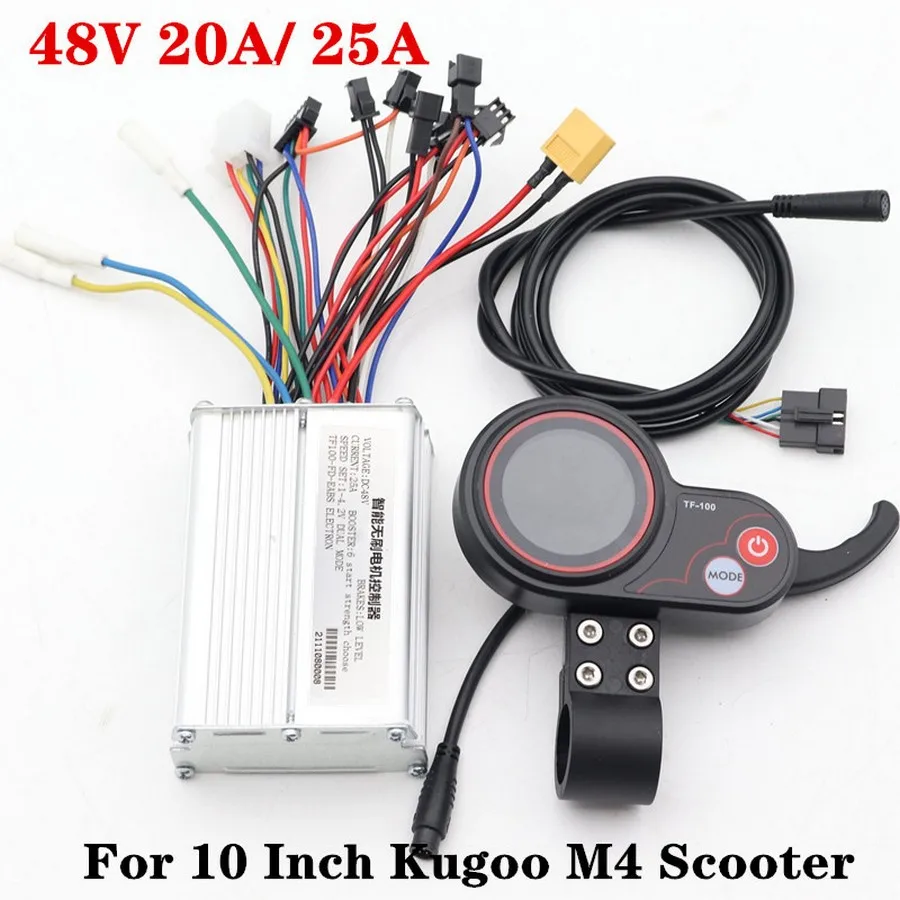 48V 450W Sine Wave Controller Intelligent Brushless Electric Scooter With Instrument Display For E-Bike 10 Inch Kugoo M4 Scooter