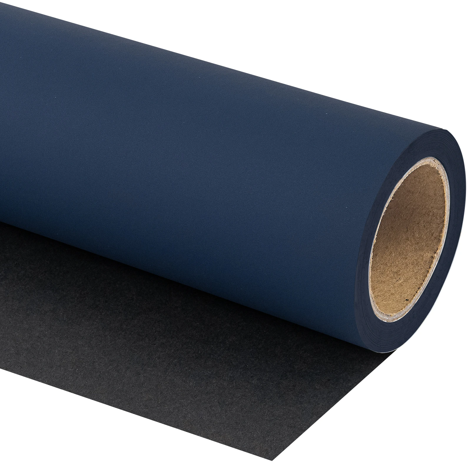 1 Roll of Reversible Solid Navy Blue Gift Wrapping Paper, Matte Plain Gift Wrapping Roll, Suitable for Birthday Parties, Weddings, Holiday Celebrations, DIY Craft Decoration Paper, 43.2cm X 1000cm (17inch X 32.81 Feet)