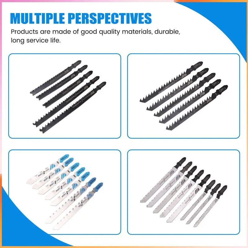 مجموعة شفرات منشار تهزهز مكونة من 25 قطعة من A93Z، شفرات على شكل حرف T لقطع الخشب والبلاستيك والمعادن