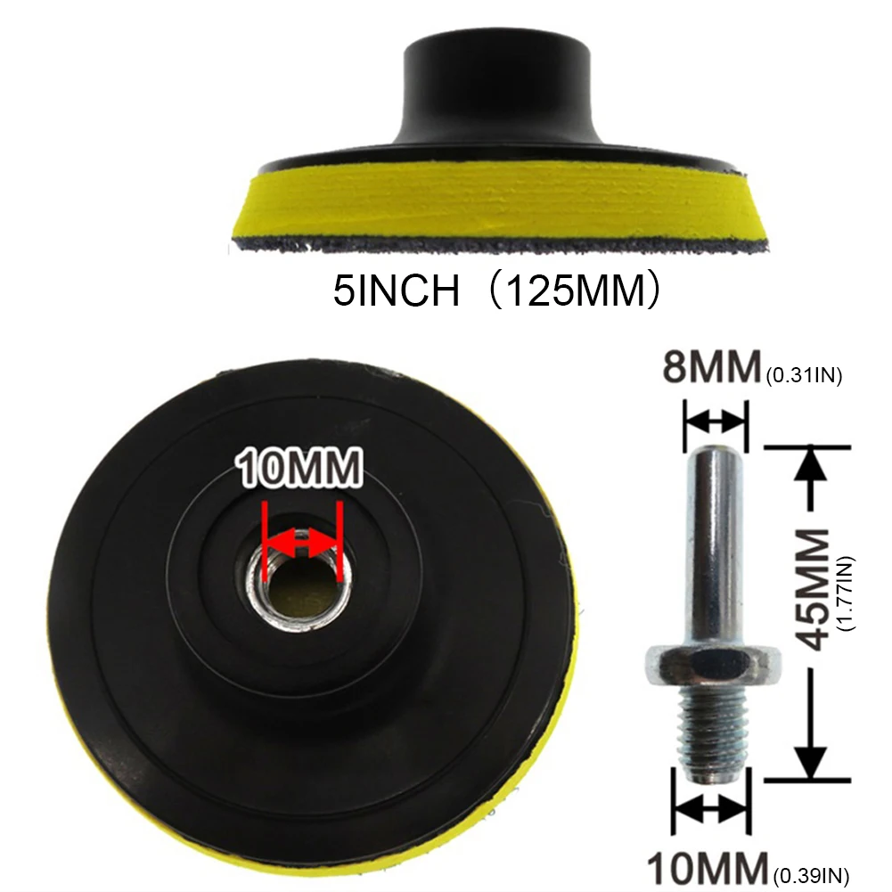 드릴 자동차 울 버핑 패드 스폰지 폼 키트, 버퍼 드릴 휠 폴리셔, 버핑 왁싱 스폰지 패드 키트, 9 개, 5 인치