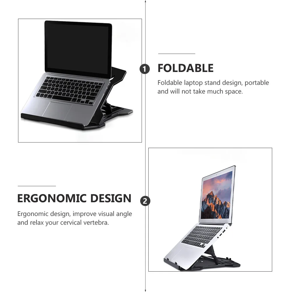 

Складная подставка для ноутбука, регулируемая по высоте эргономичная настольная рабочая станция, портативный, легкий, прочный, прочный держатель для ноутбука