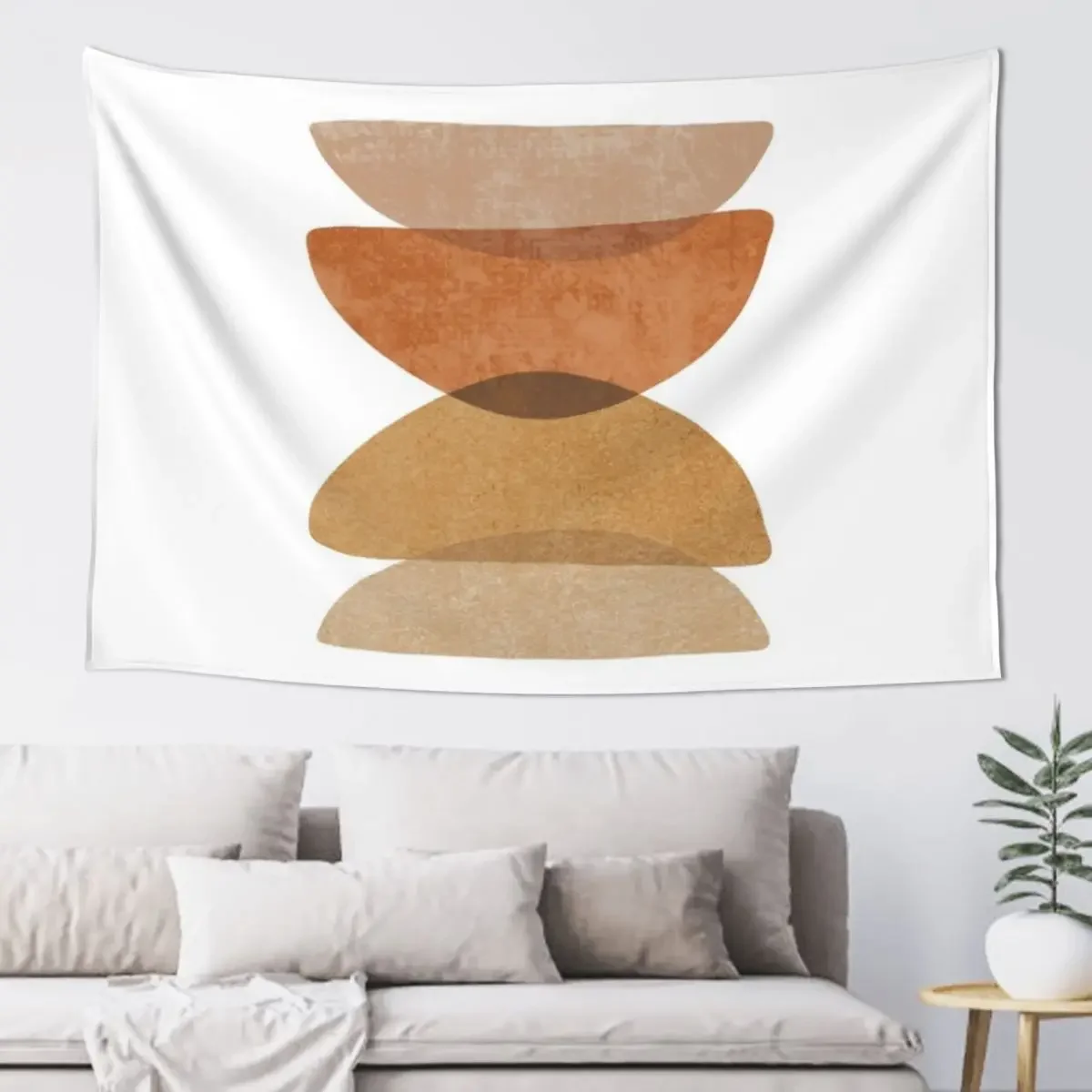 

Warm abstract shapes Tapestry Room Aesthetic Decor On The Wall House Decor Wall Hanging Tapestry