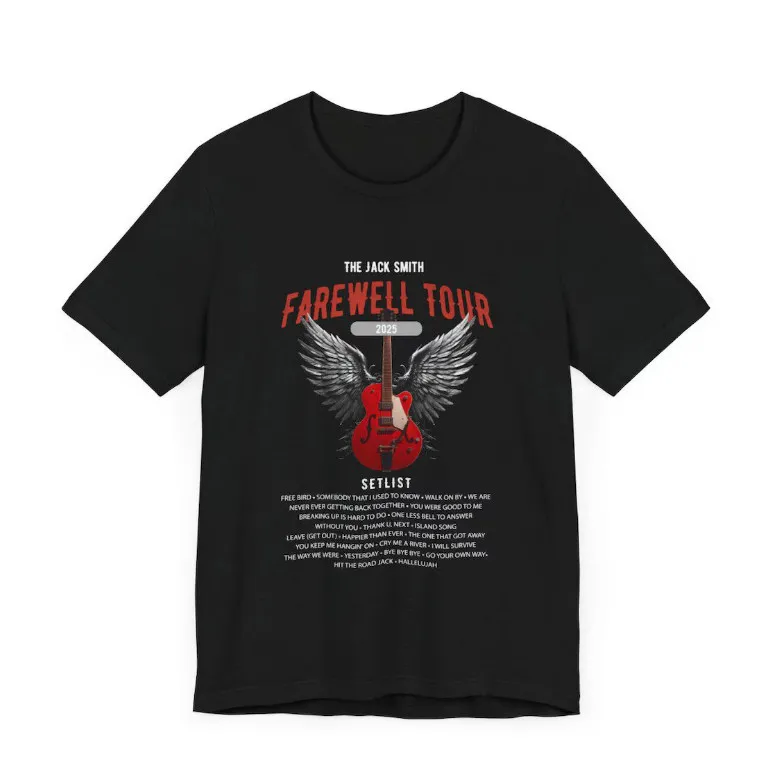 

Футболка унисекс The Jack Smith FAREWELL TOUR 2025 Setlist, S-5XL